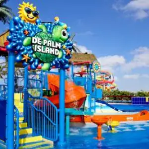 a group of people in a pool of water