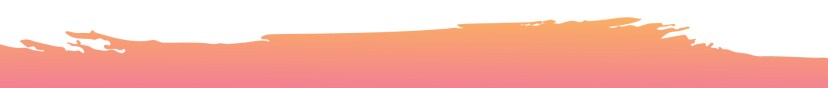 Pink and orange brushstroke against a white background.